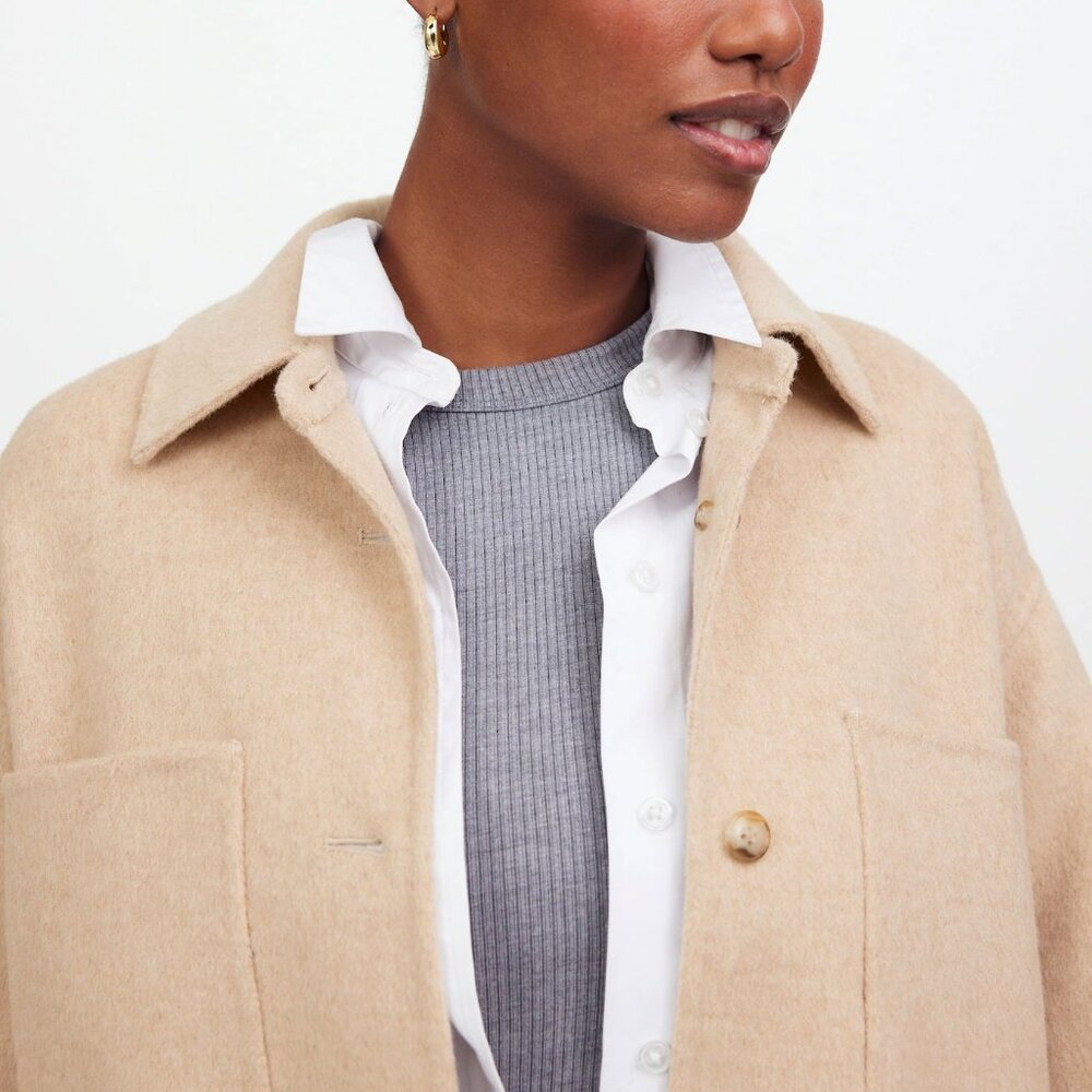 Madewell Double Faced Long Shirt Jacket - Picture 4 of 5